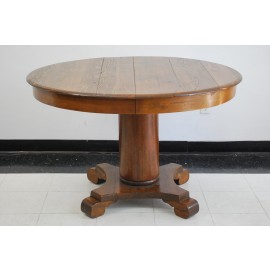 Vintage Round Wooden Table - Made in Chicago