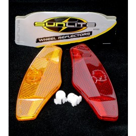 Retro Red/Amber Wheel Reflectors - By Sunlite For Sale Online
