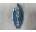 Schwinn Bicycle Head Badge baby blue w/ white letters