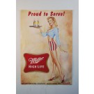 Retro Miller High Life "Proud to Serve" Waitress Poster 2005