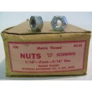 NOS Bicycle Front Hub axle nuts for Schwinn 5/16" metric thread pair 