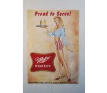 Retro Miller High Life "Proud to Serve" Waitress Poster 2005